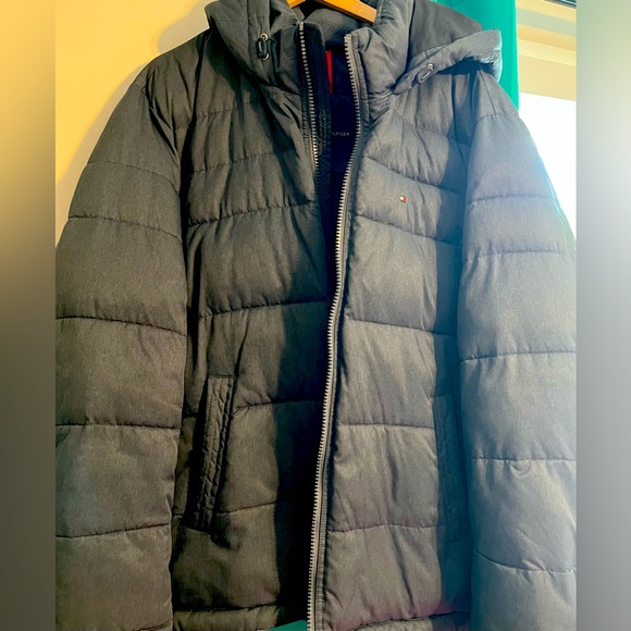 Tommy Hilfiger Charcoal Puffer Jacket - Picture 1 of 3